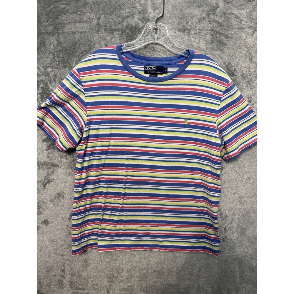 Polo Ralph Lauren shirt Blue Striped tshirt Med cotton Peru